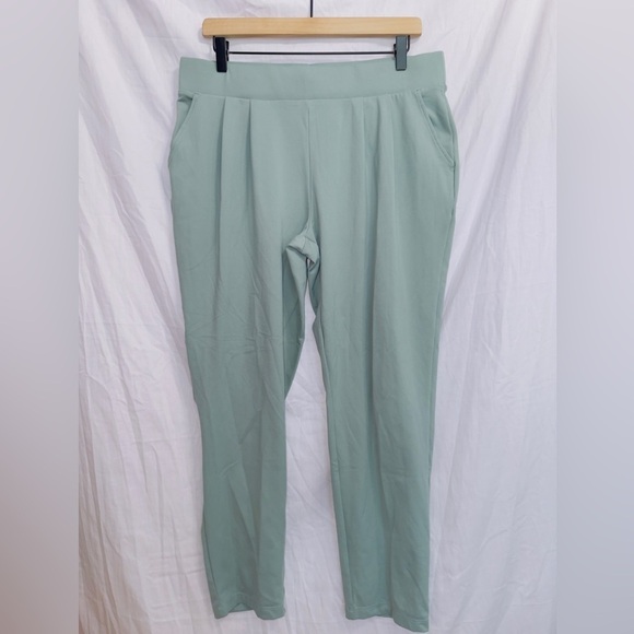 Mondetta Blue High Waisted Pull On Stretch Straight Leg Pants size large - Picture 1 of 5